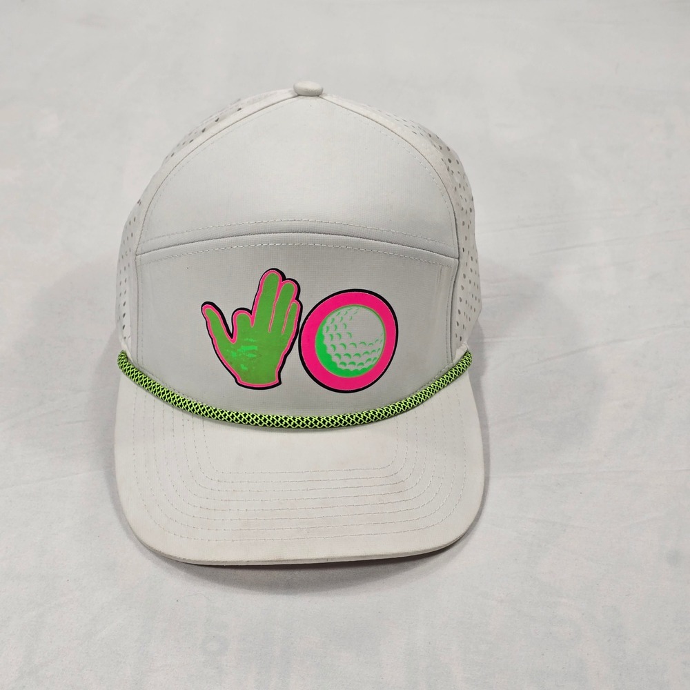 Osprey R+ Zapped‎ White Golf Hat Men's Adjustable Perforated Rope